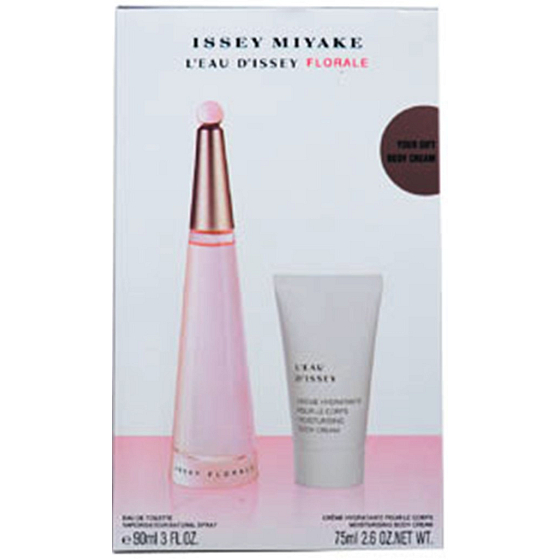 Issey Miyake L Eau d Issey Florale Eau de Toilette for Women 90 ml + body cream 75 ml, gift set