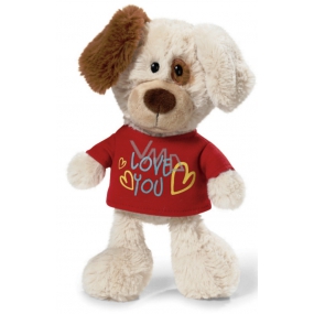Nici Love You Dog in a T-shirt Plush toy - the finest plush 20 cm