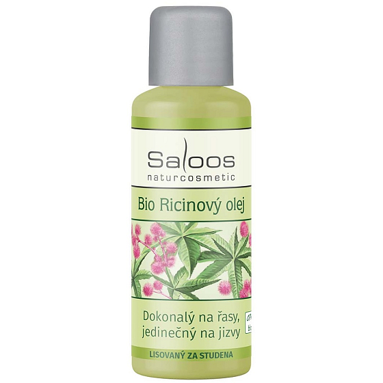 Saloos Bio Castor oil cold pressed for body, skin, eyelash and hair growth, heals scars on warts 50 ml