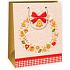 Ditipo Gift paper bag 18 x 10 x 22.7 cm beige with gingerbread