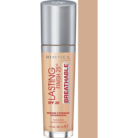 Rimmel London Lasting Finish Breathable Foundation Makeup 101 Classic Ivory 30 ml