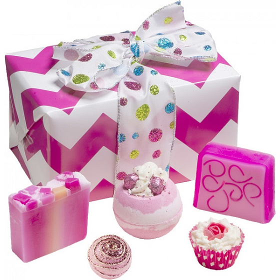 Bomb Cosmetics Glitter Gift ballistic 160 g + ball 30 g + basket 30 g + soap 2 x 100 g, cosmetic set