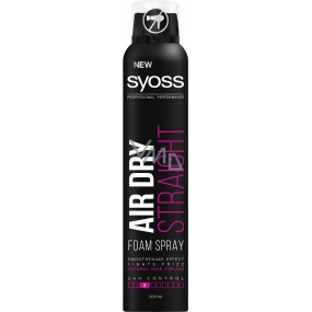 Syoss Air Dry Straight 24 strong fixation smoothing foam spray 200 ml