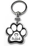 Nekupto Pets key ring in the shape of a paw Bulldog 40 x 85 x 3 mm