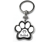 Nekupto Pets key ring in the shape of a paw Bulldog 40 x 85 x 3 mm