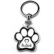Nekupto Pets key ring in the shape of a paw Bulldog 40 x 85 x 3 mm