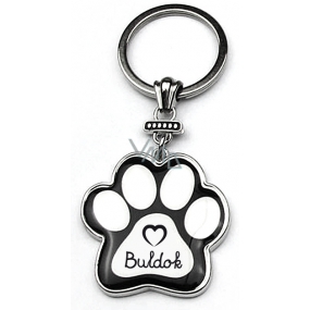 Nekupto Pets key ring in the shape of a paw Bulldog 40 x 85 x 3 mm