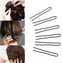 Plastic Nova Hairpin black 6.5 cm 20 pieces