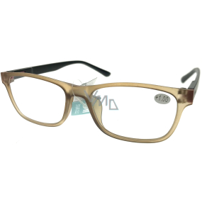 Berkeley Reading glasses +1.0 plastic light brown, black sides 1 piece MC2184