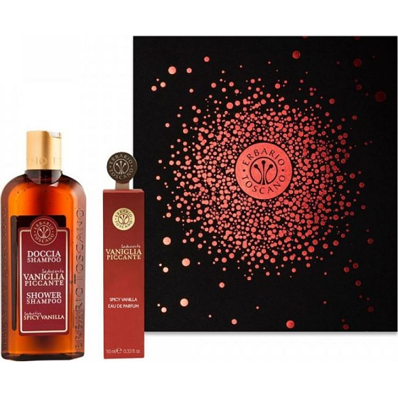 Erbario Toscano Vanilla and spices shower gel 125 ml + perfumed water for women 10 ml, gift set