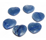 Avanturine blue Hmatka, healing gemstone in the shape of a heart natural stone 3 cm 1 piece, stone of joy