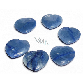 Avanturine blue Hmatka, healing gemstone in the shape of a heart natural stone 3 cm 1 piece, stone of joy