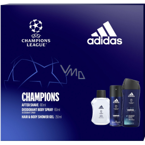 Adidas UEFA Champions League Edition VIII aftershave 100 ml + deodorant spray 150 ml + shower gel 250 ml, cosmetic set for men