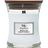 WoodWick Magnolia Birch scented candle with wooden wick and lid glass small 85 g
