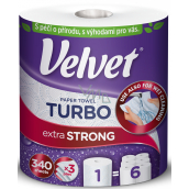 Velvet Turbo 3 ply paper kitchen towels 330 shreds 1 piece