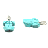 Tyrkenite / Howlite Frog for luck pendant natural stone approx. 20 x 15 mm, young people's stone, looking for a life goal
