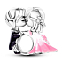 Sterling Silver 925 Charming Young Couple Bead Bracelet Love