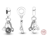 Sterling silver 925 Baker's - spatula, pan and whisk, 3in1 pendant for bracelet, interests