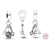 Sterling silver 925 Baker's - spatula, pan and whisk, 3in1 pendant for bracelet, interests