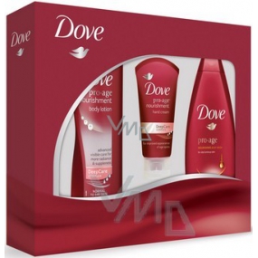 Dove Pro Age shower gel 250 ml + body lotion 250 ml + hand cream 75 ml, cosmetic set