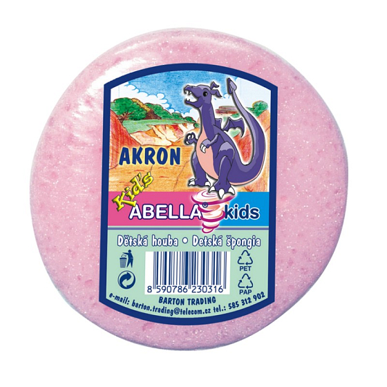 Abella Akron Kids bath sponge 10 x 9.5 x 4.5 cm assorted colors 1 piece