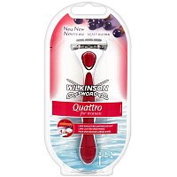 Wilkinson Quattro for Women razor and 1 replacement head