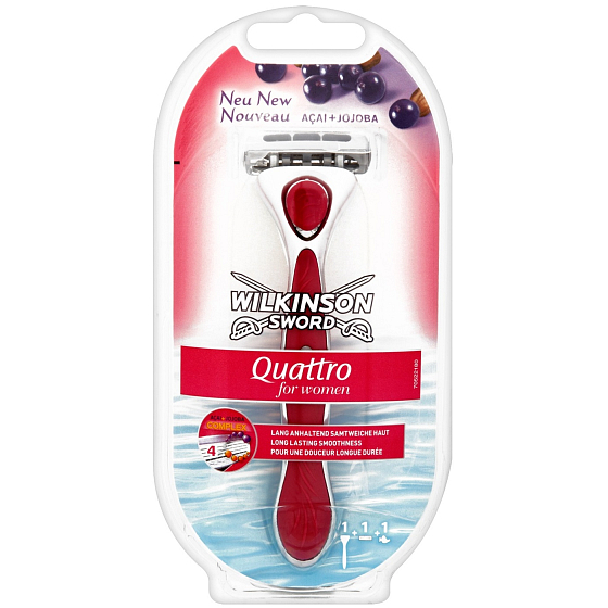 Wilkinson Quattro for Women razor and 1 replacement head