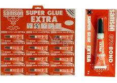Samson Super Glue liquid instant adhesive red 12 x 3 g