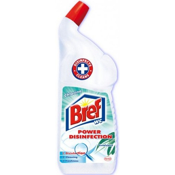 Bref Power Disinfection Gel Chlorine Eucalyptus WC Cleaner 750 ml
