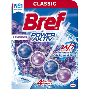 Bref WC Power Aktiv Lavender, toilet block in balls, lavender, 50 g