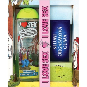 Bohemia Gifts Urban's package I Love Sex shower gel 300 ml + gift condom, cosmetic set
