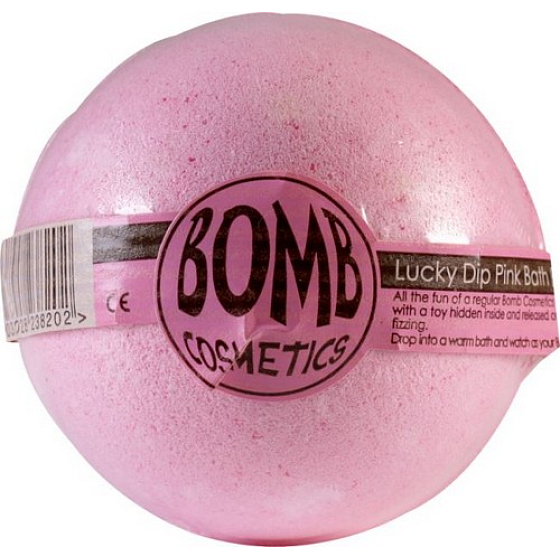 Bomb Cosmetics Pink - Lucky Dip Pink Sparkling ballistic bath with a surprise for children 160 g
