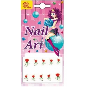 Self-adhesive nail decorations red 06 16 x 8 cm 1281