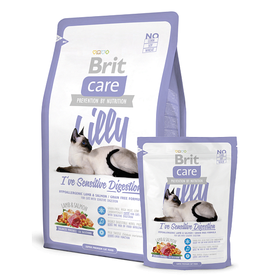 Brit Care Lamb + salmon for adult cats with allergies and sensitive digestion 7 kg, Hypoallergenic complete food