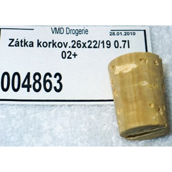 Cork Stopper 26 x 22 x 19 mm, 0.7 l
