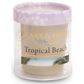 Heart & Home Tropical beach Soy scented candle without packaging burns for up to 15 hours 53 g