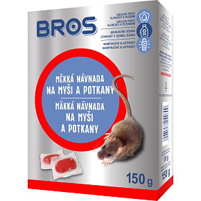 Bros soft bait for mice, rats and rodents, 150 g