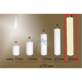 Lima Gastro smooth candle ivory cylinder 50 x 300 mm 1 piece