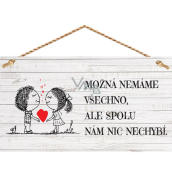 Bohemia Gifts & Cosmetics Decorative image for hanging Together we have nothing to miss 13 x 24 cm