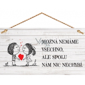 Bohemia Gifts Decorative painting for hanging Nothing is missing 13 x 24 cm