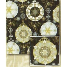 Nekupto Gift wrapping paper 70 x 200 cm Christmas Black, silver, gold balls