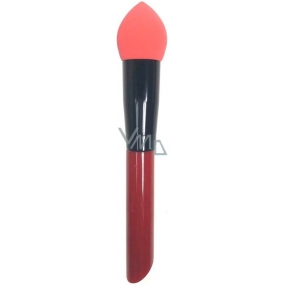 Cosmetic brush with foam sponge red-black handle 16 cm 30350-03