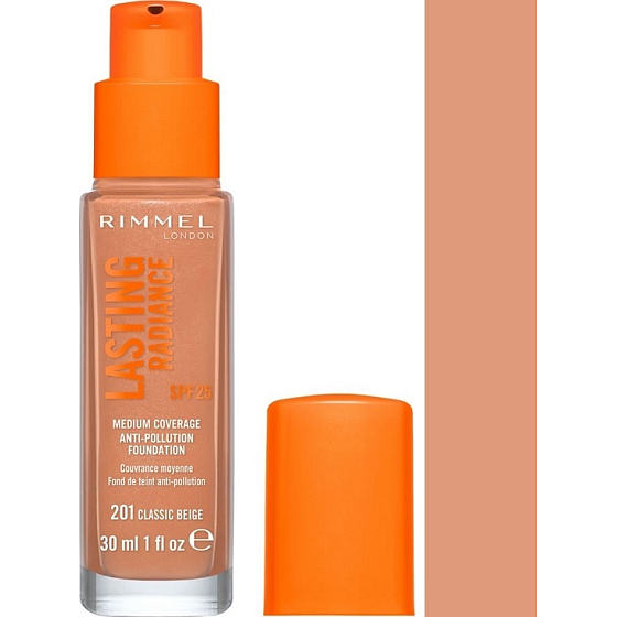 Rimmel London Lasting Radiance Makeup 201 Classic Beige 30 ml