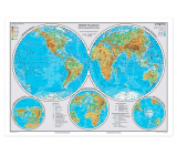 Ditipo Map of the Earth's Hemisphere and Natural Attractions of the Earth A3