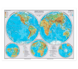 Ditipo Map of the Earth's Hemisphere and Natural Wonders of the World A3