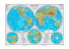 Ditipo Map of the Earth's Hemisphere and Natural Attractions of the Earth A3