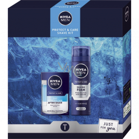 Nivea Men Protect & Care Shave Kit 2in1 aftershave 100 ml + shaving foam 200 ml, cosmetic set for men