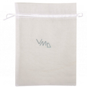 Organza bag white 16.5 x 22 cm