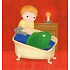Nekupto Christmas Gift Tags Carp in the Bathtub 6.5 x 6.5 cm 6 pieces