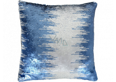 Albi Pillow with sequins Blue 37 x 37 x 10 cm